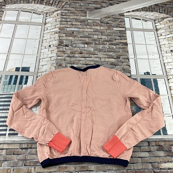 Women’s The Webster Pink & Blue Rayon Blend Button Down Pocket Cardigan (M) P02 - Picture 2 of 9